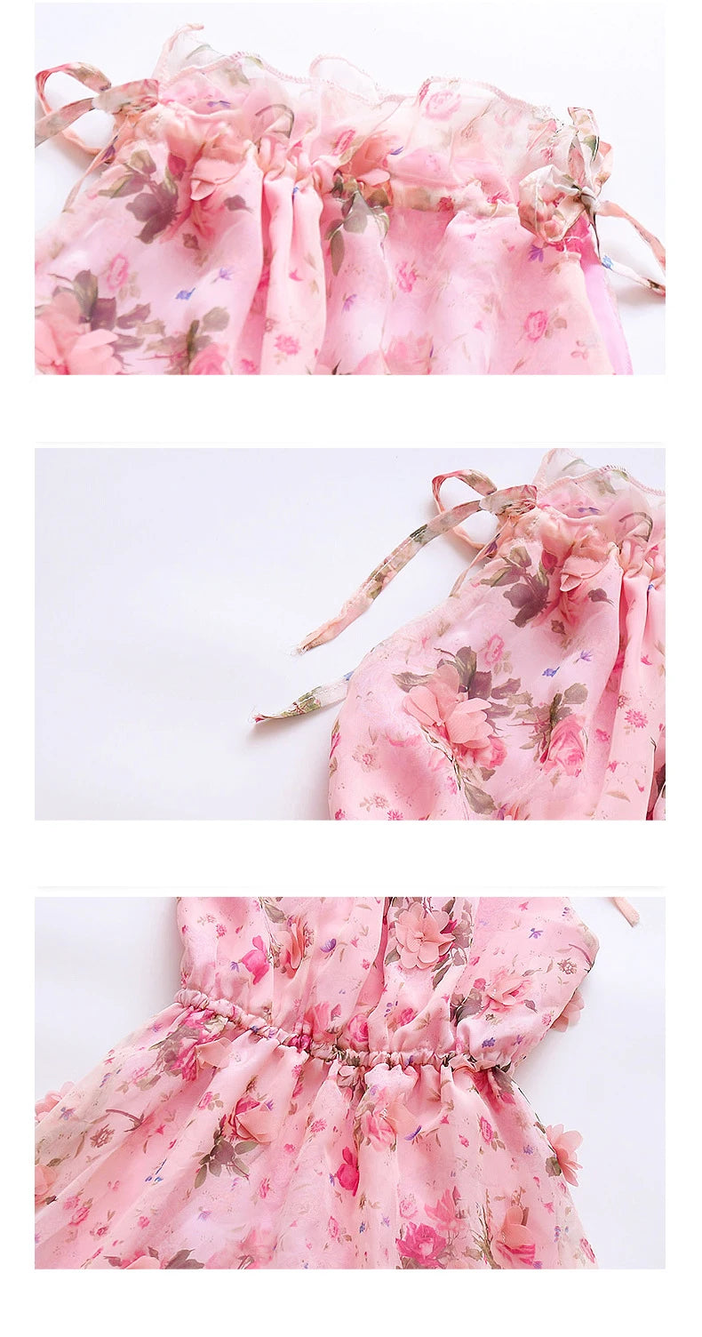 Girls Flower Dress Kids Girl