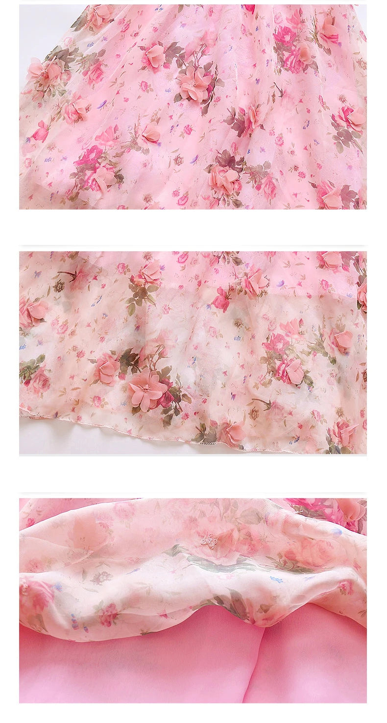 Girls Flower Dress Kids Girl