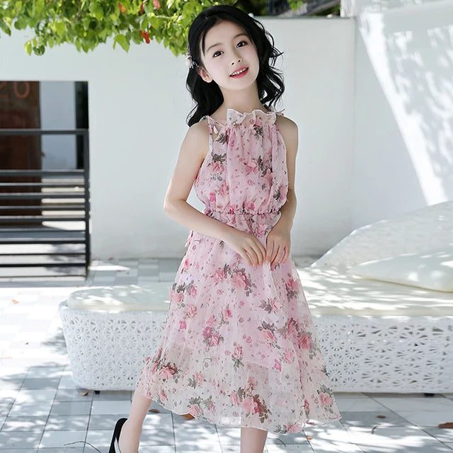 Girls Flower Dress Kids Girl