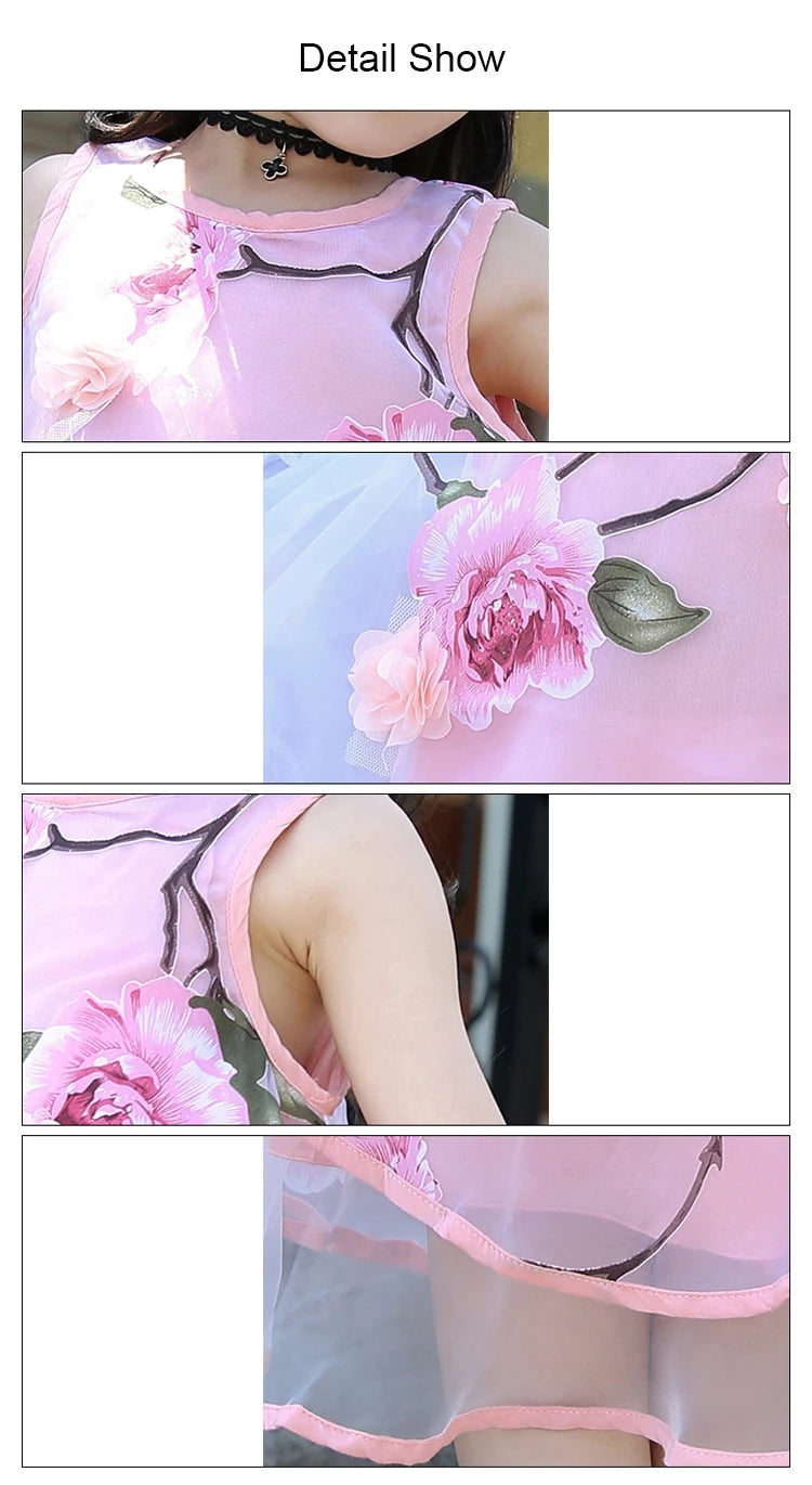 Girls Flower Dress Kids Girl