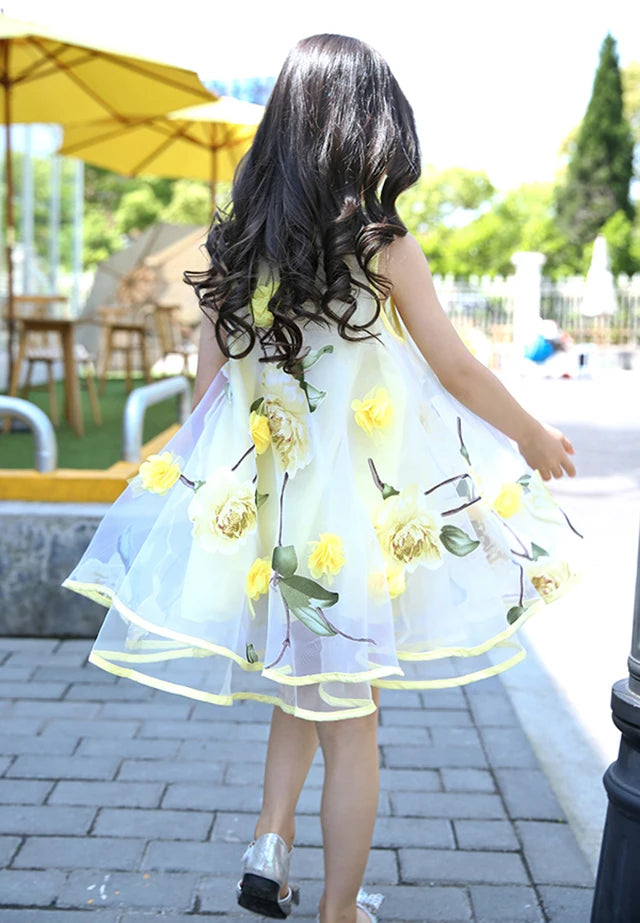 Girls Flower Dress Kids Girl