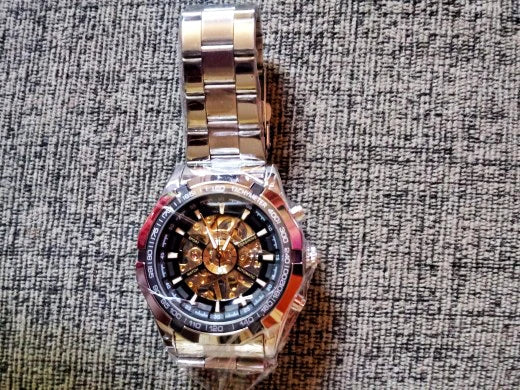 Stainless Steel Waterproof Mens Skeleton Watches