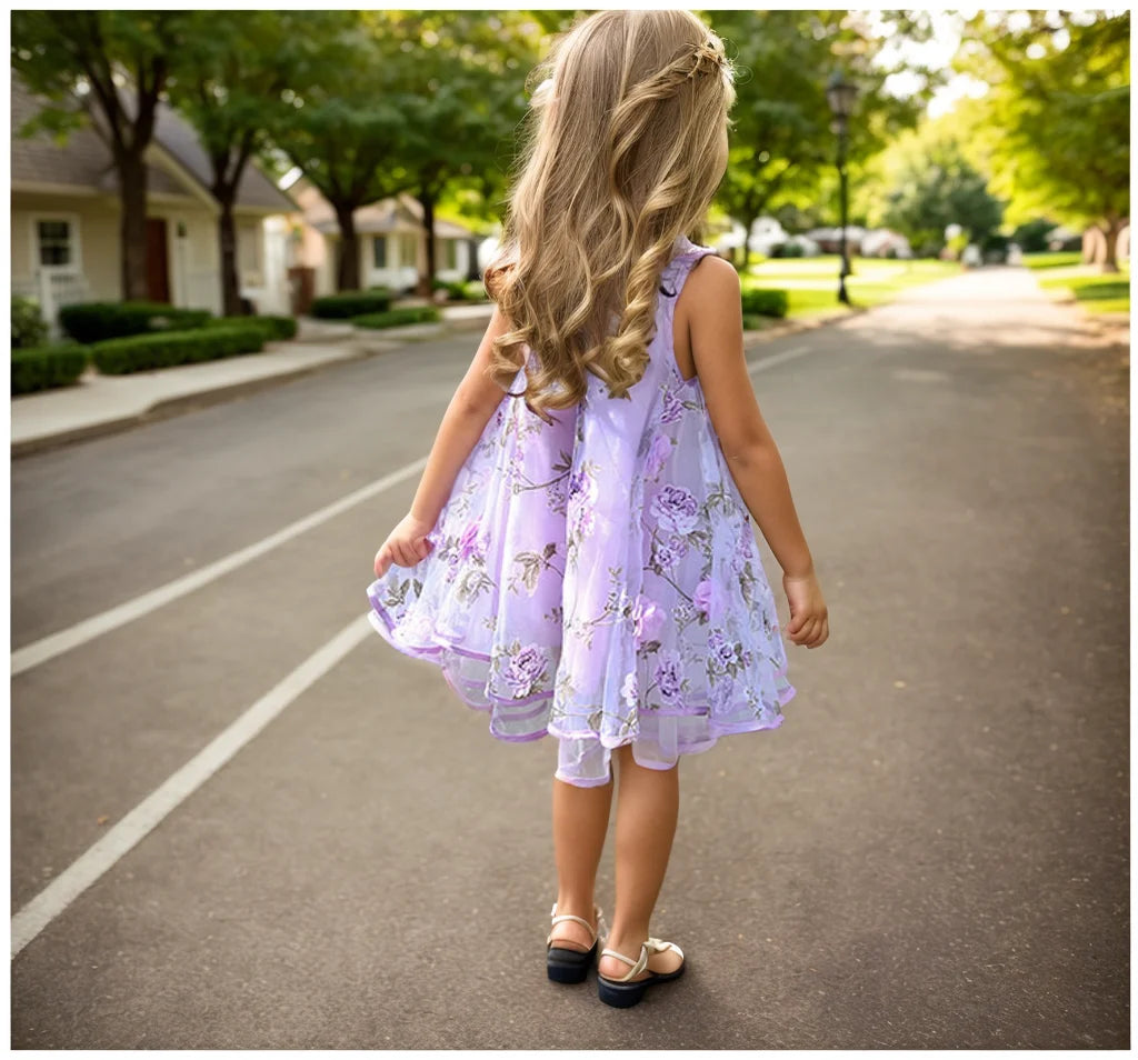 Girls Flower Dress Kids Girl