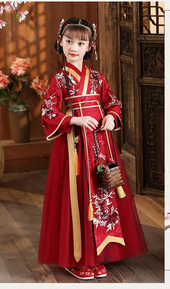 Chinese Hanfu Dress Girls Ancient Traditional