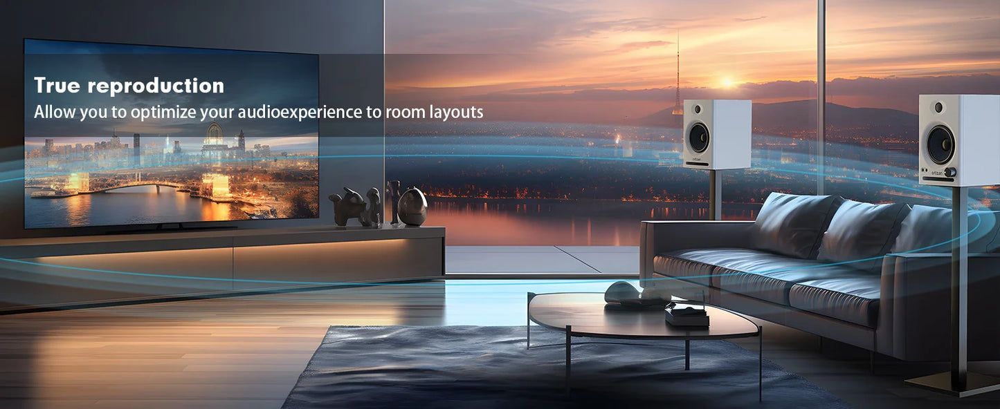 Studio Monitors, Active Monitor Speakers for Music Production, Bluetooth Computer Speakers