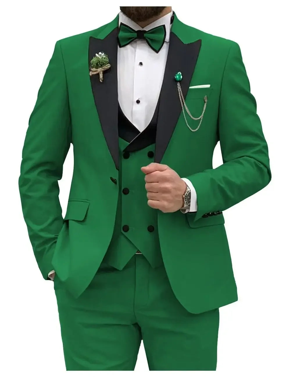 Slim Fit Men Suits  (Jacket+Vest+Pants)