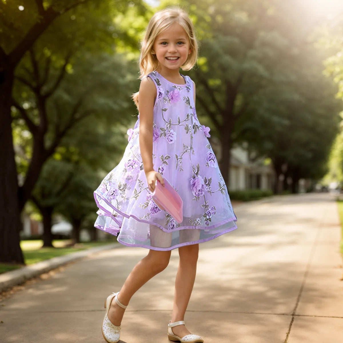 Girls Flower Dress Kids Girl