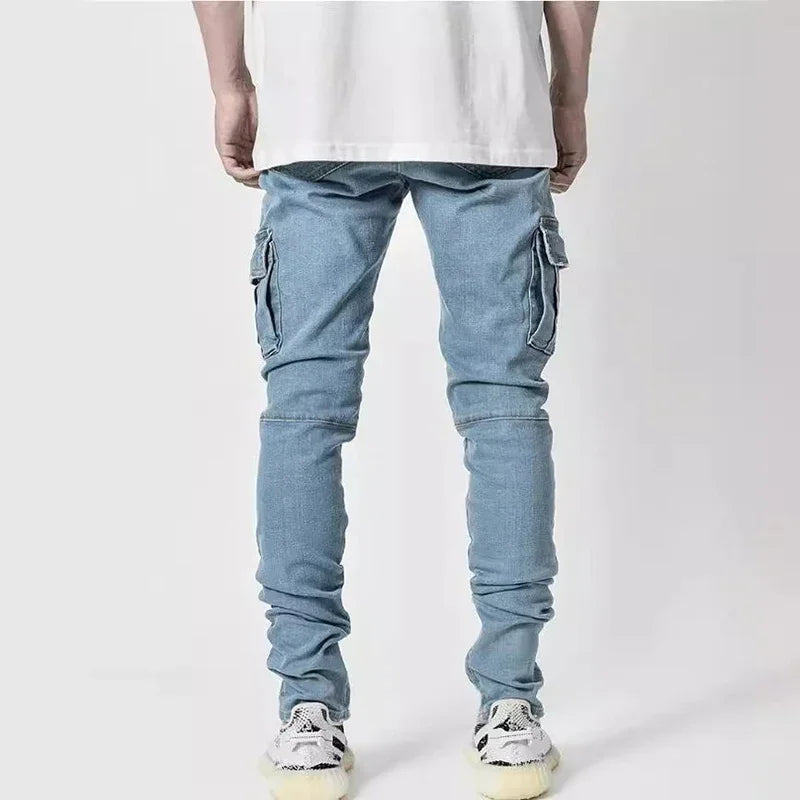 Men Street Elastic Denim Jeans