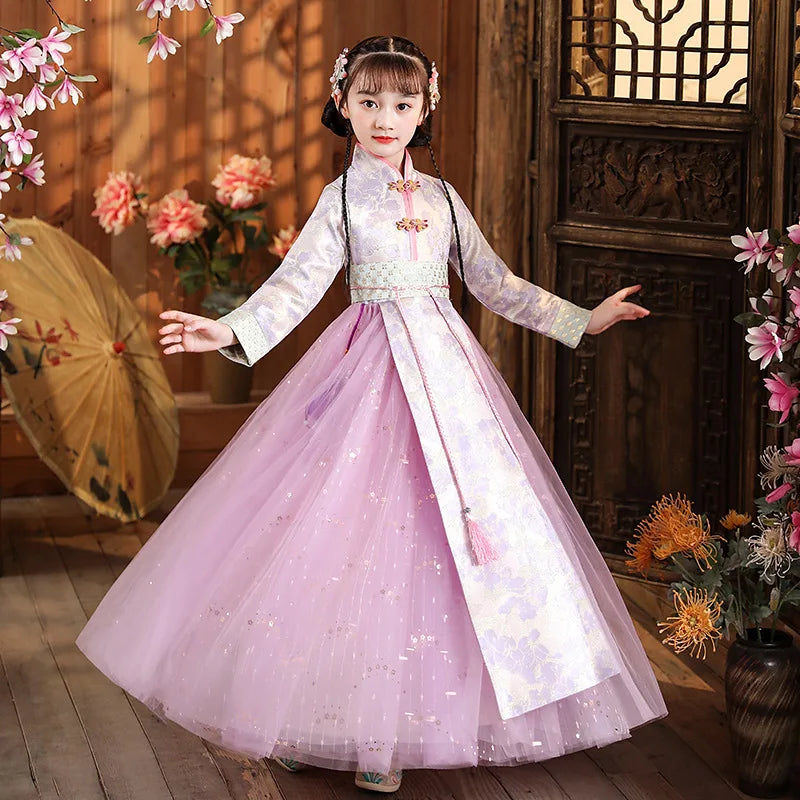 Chinese Hanfu Dress Girls Ancient Traditional