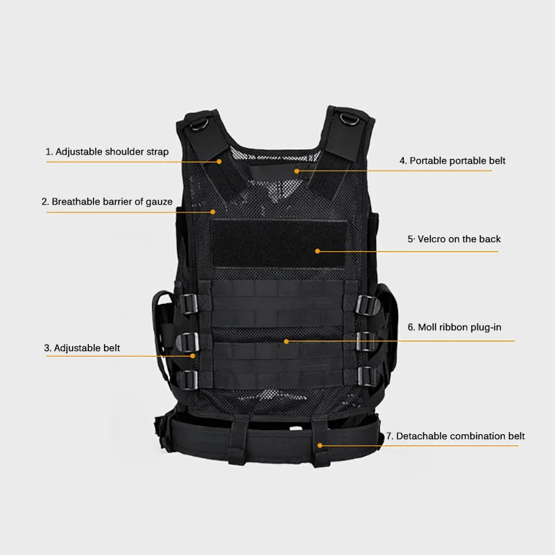 Multi-Pocket Swat Army Tactical Vest