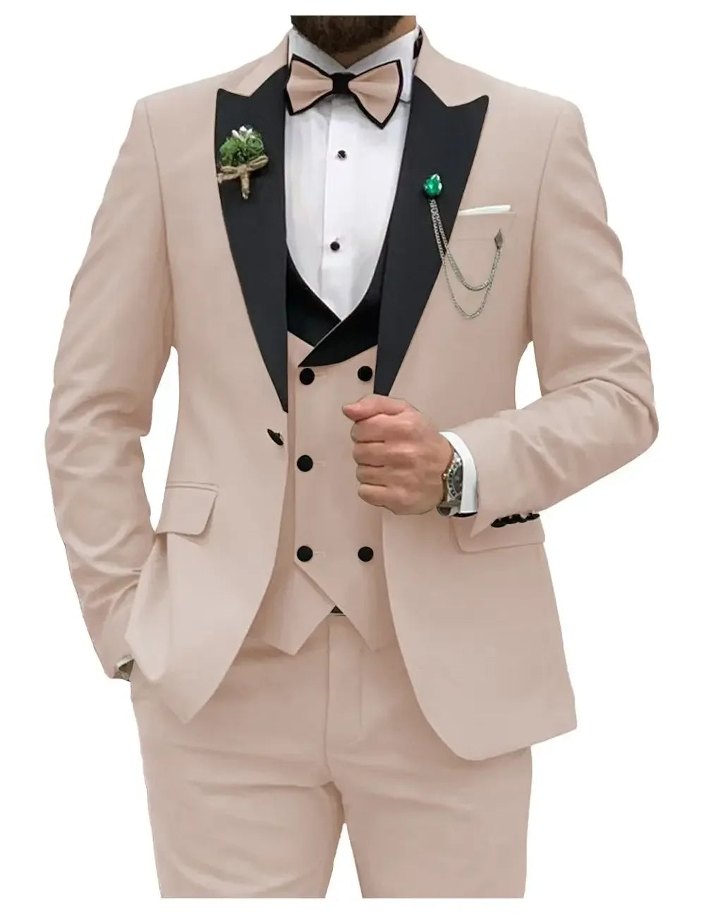 Slim Fit Men Suits  (Jacket+Vest+Pants)