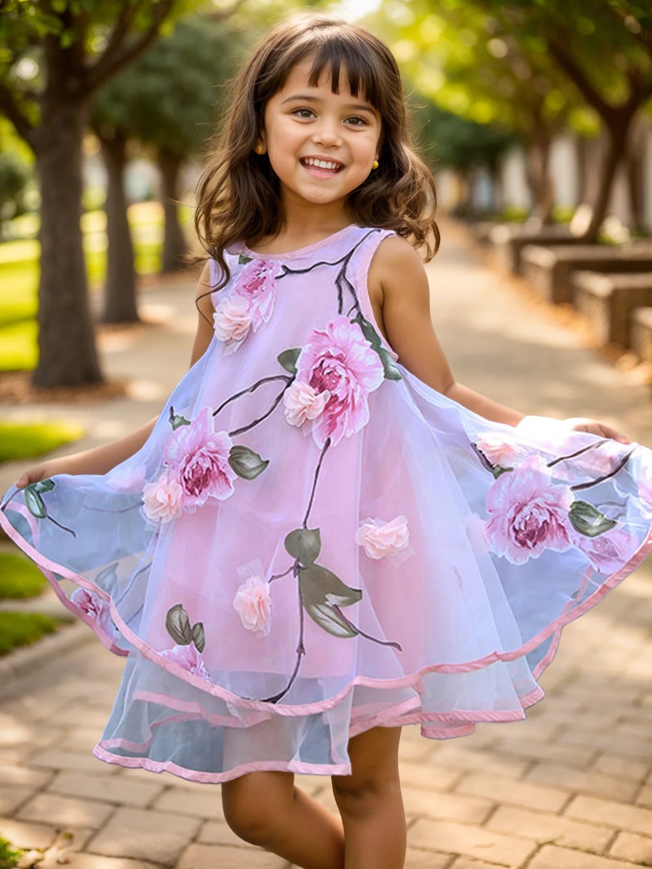 Girls Flower Dress Kids Girl