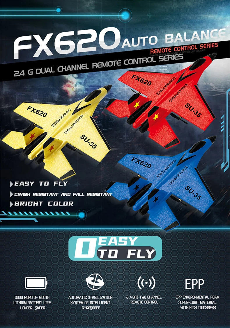 RC Foam Aircraft SU-35 Plane 2.4G Radio Control