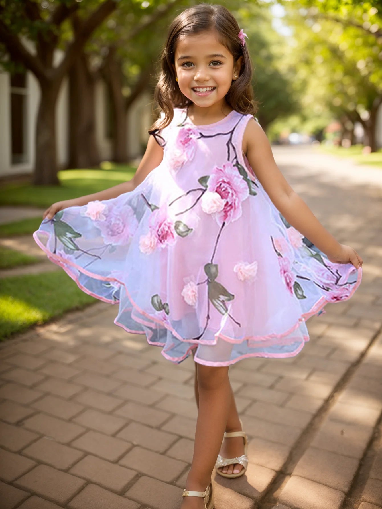 Girls Flower Dress Kids Girl
