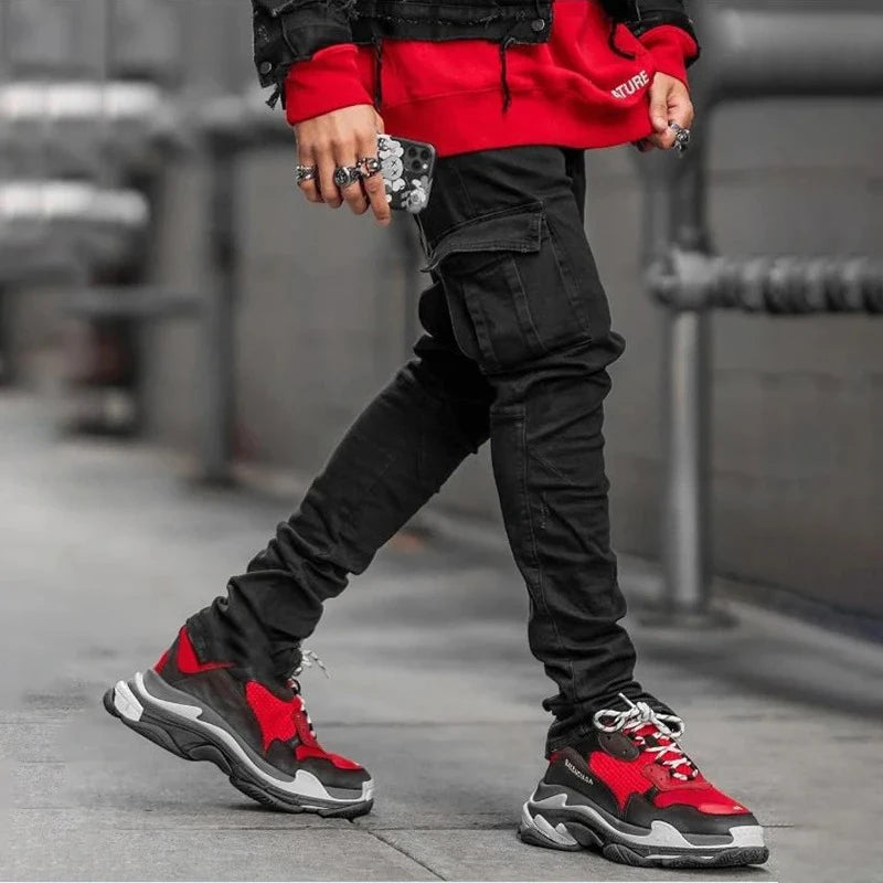 Men Street Elastic Denim Jeans