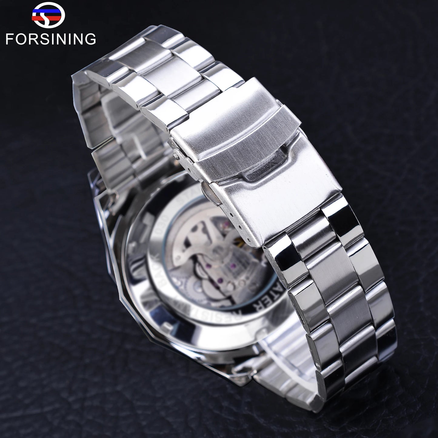 Stainless Steel Waterproof Mens Skeleton Watches