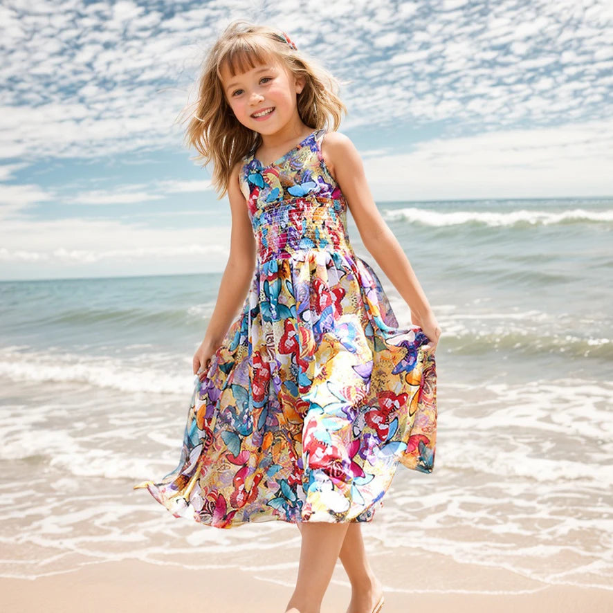 Girls Flower Dress Kids Girl