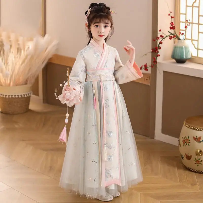 Chinese Hanfu Dress Girls Ancient Traditional