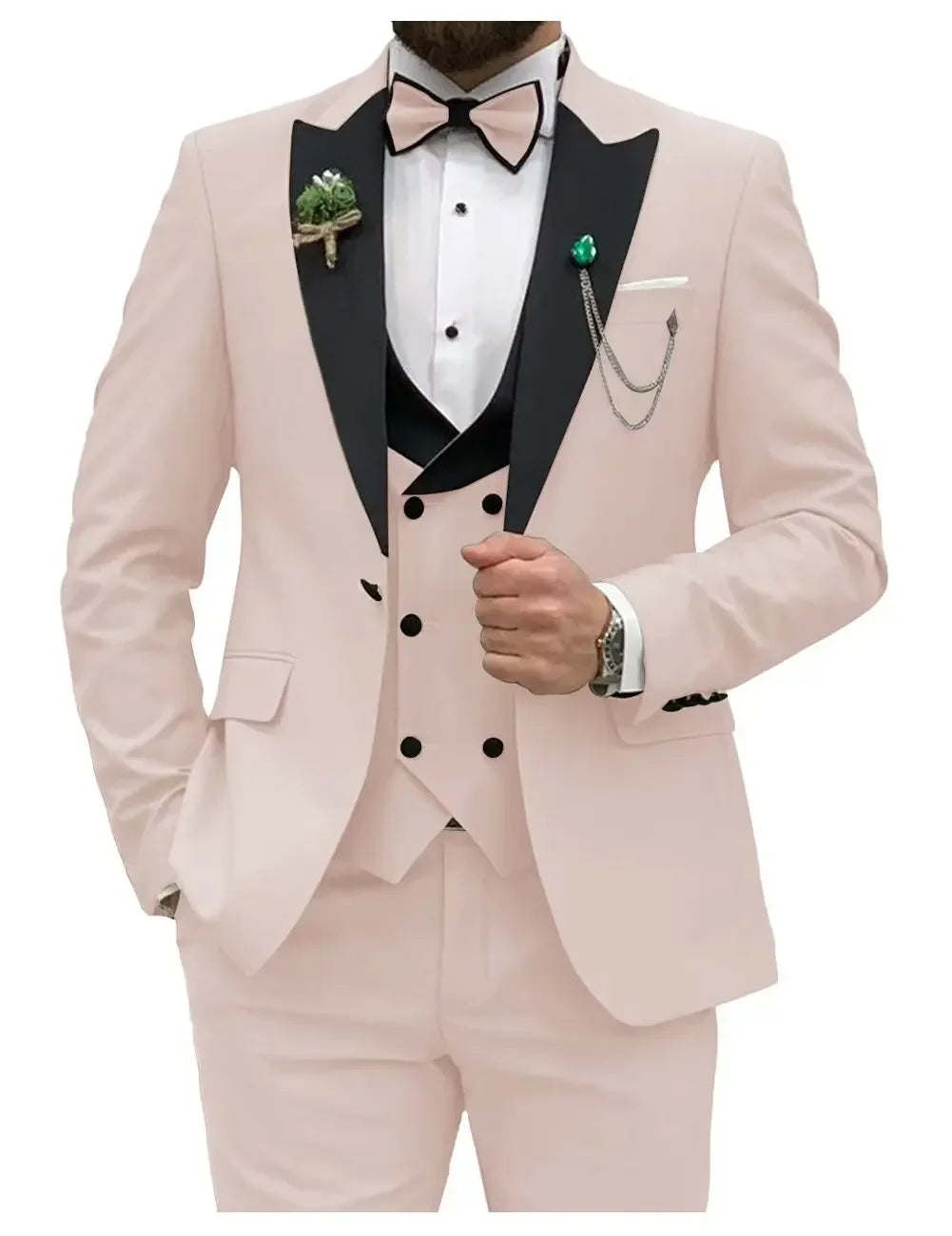 Slim Fit Men Suits  (Jacket+Vest+Pants)