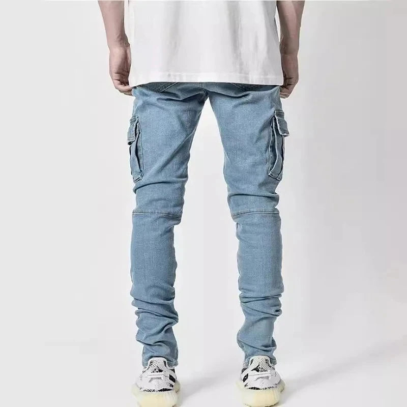 Men Street Elastic Denim Jeans