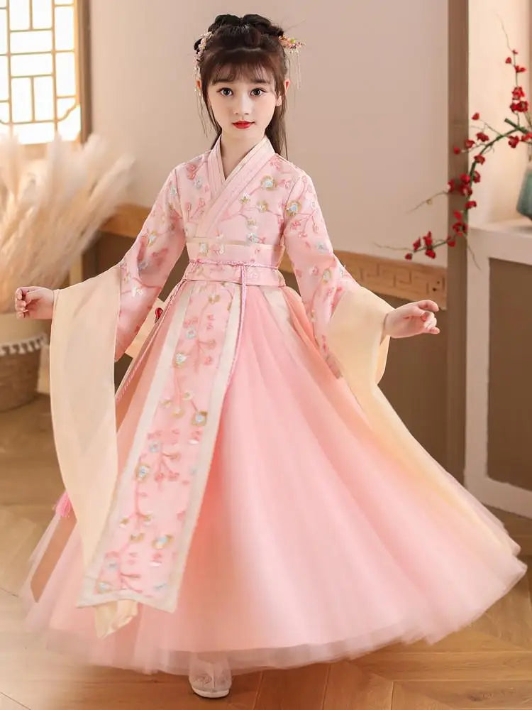 Chinese Hanfu Dress Girls Ancient Traditional