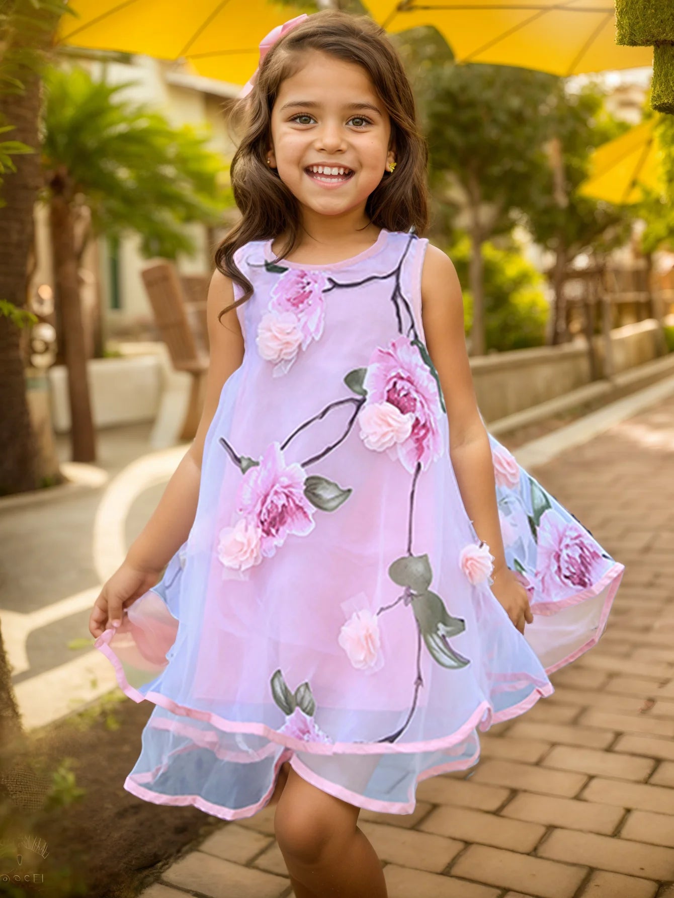 Girls Flower Dress Kids Girl