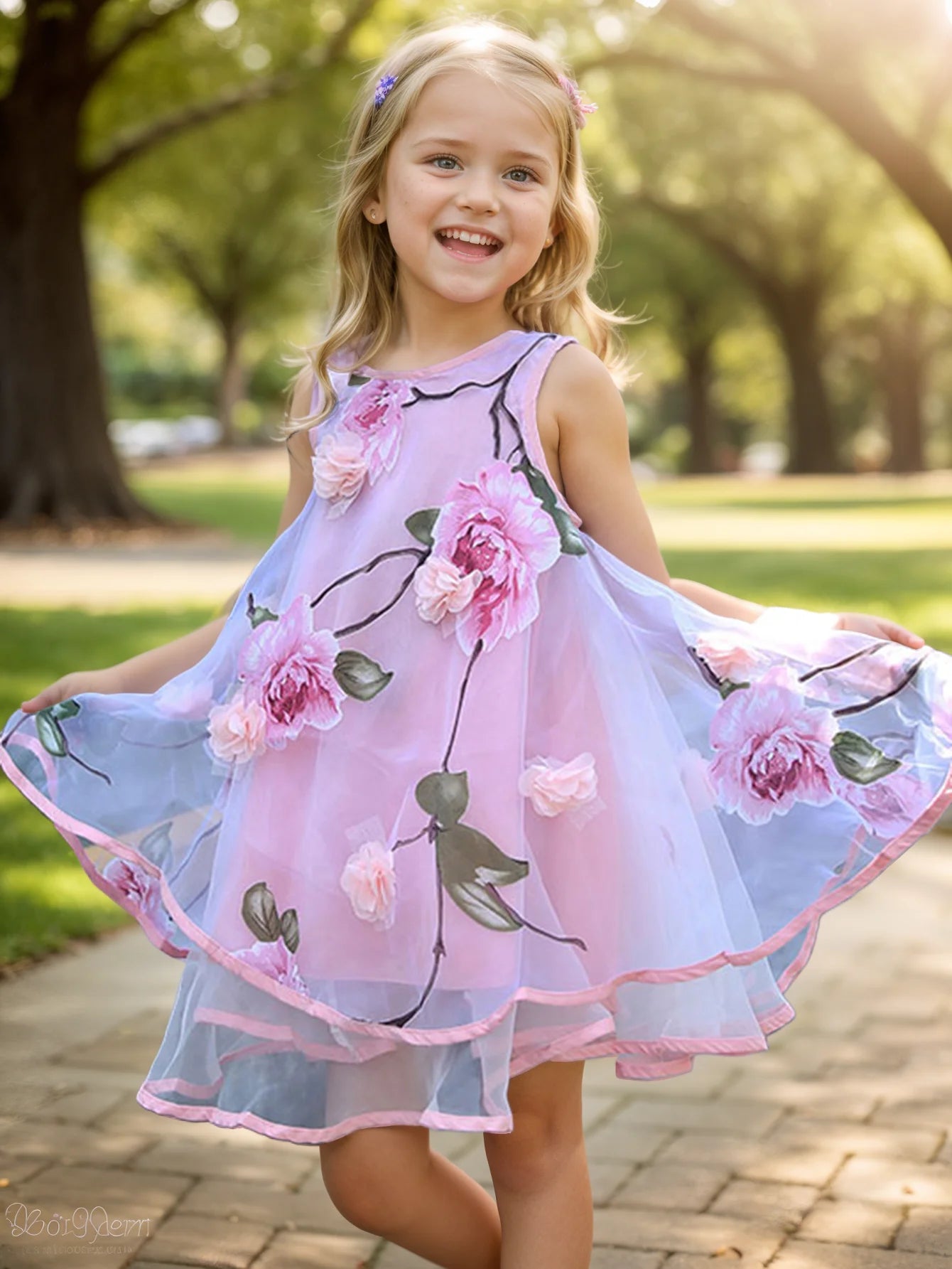 Girls Flower Dress Kids Girl