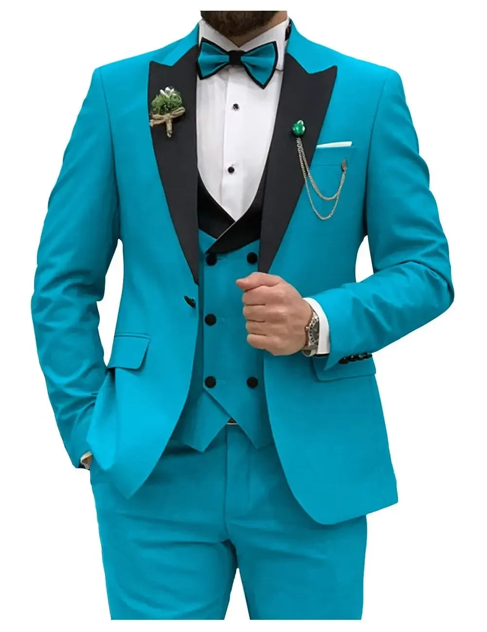 Slim Fit Men Suits  (Jacket+Vest+Pants)