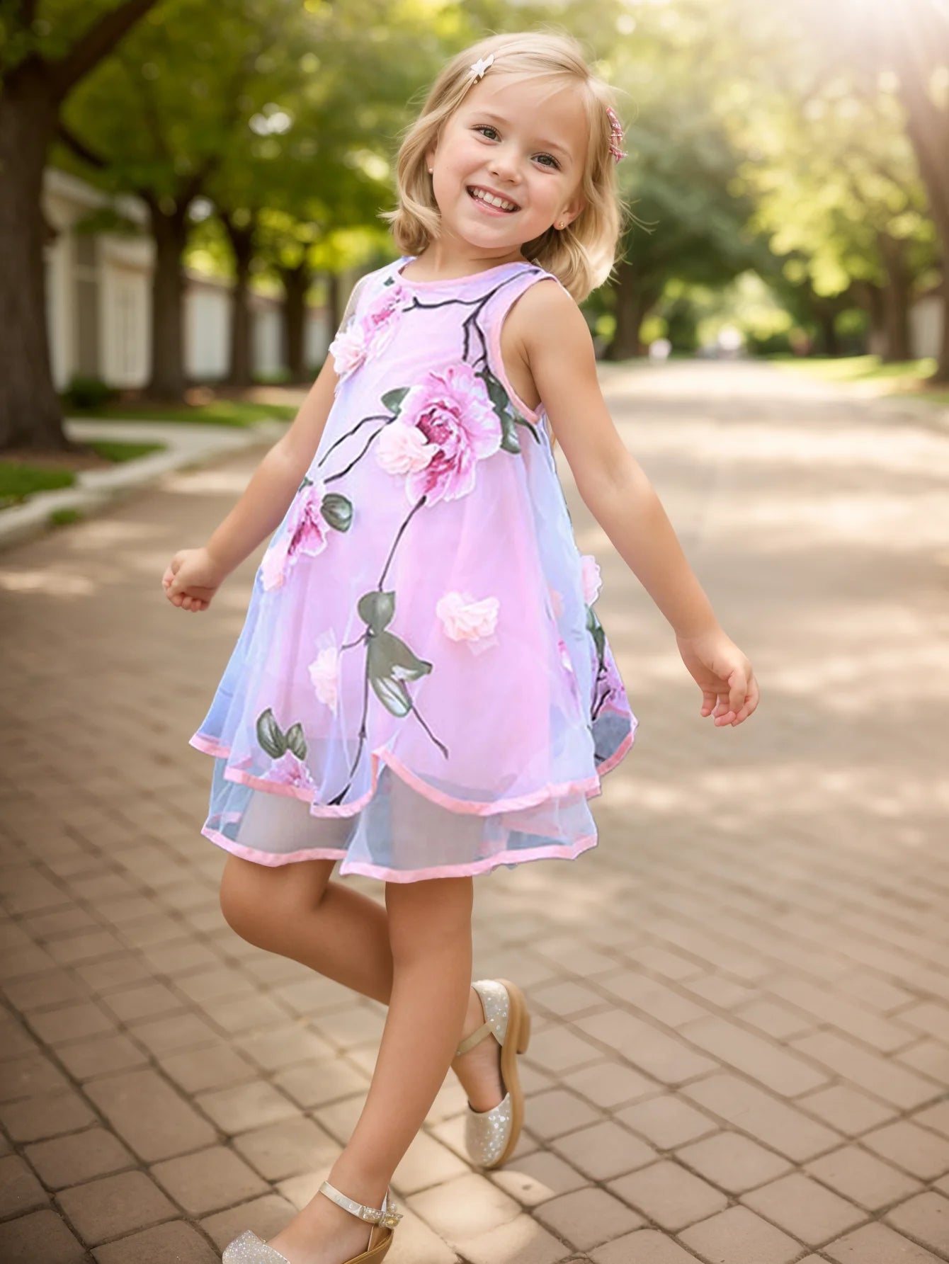 Girls Flower Dress Kids Girl