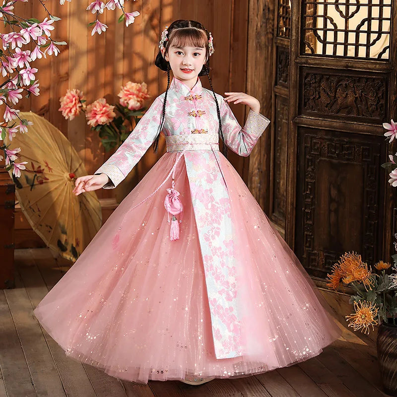 Chinese Hanfu Dress Girls Ancient Traditional
