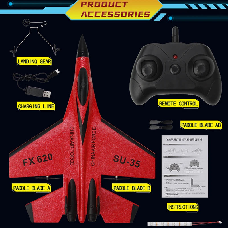 RC Foam Aircraft SU-35 Plane 2.4G Radio Control