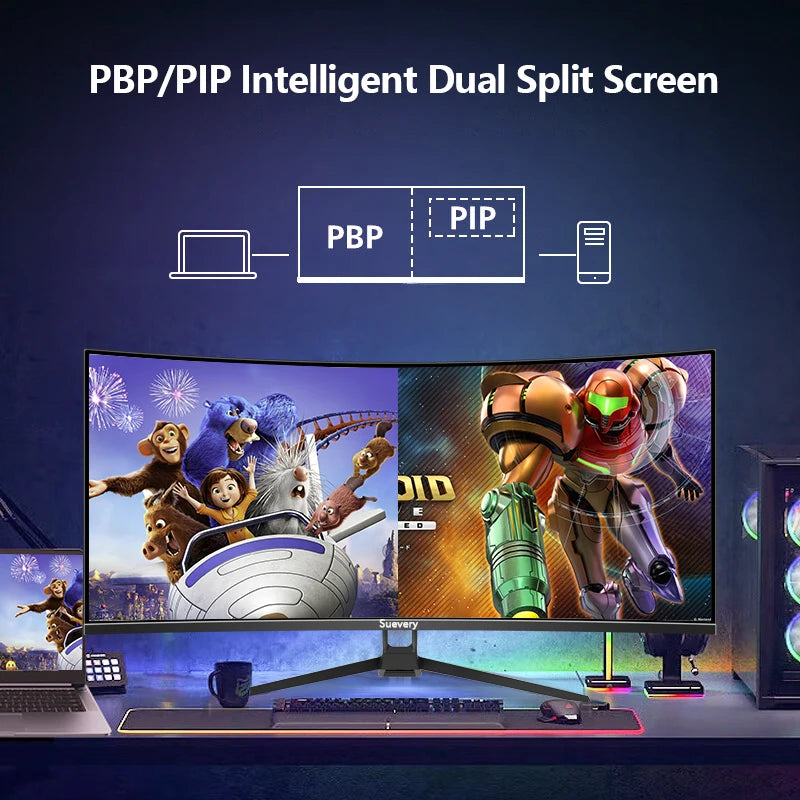 Monitor Bandfish Screen Curved