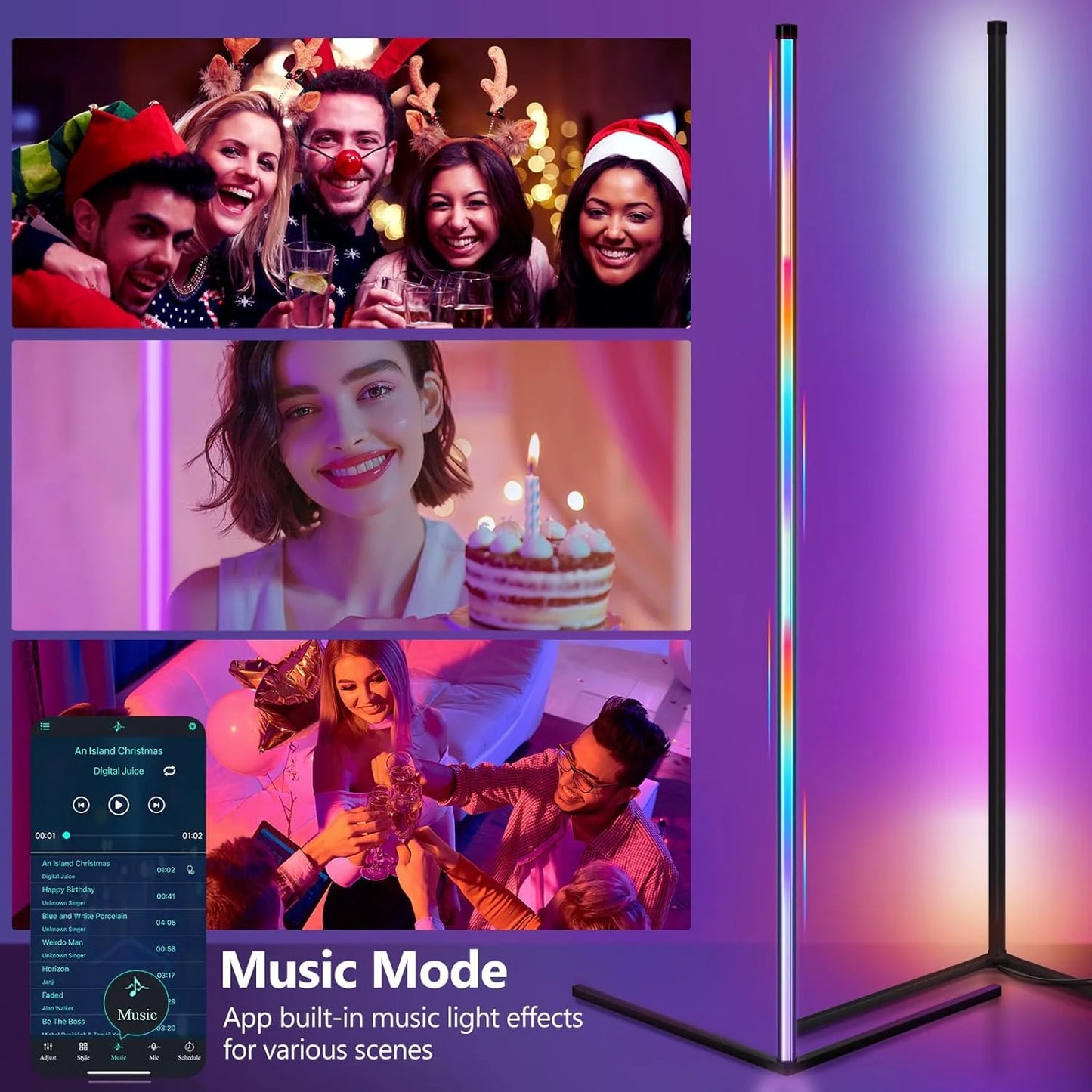 Smart RGB Dream Color Floor Lamp with Music