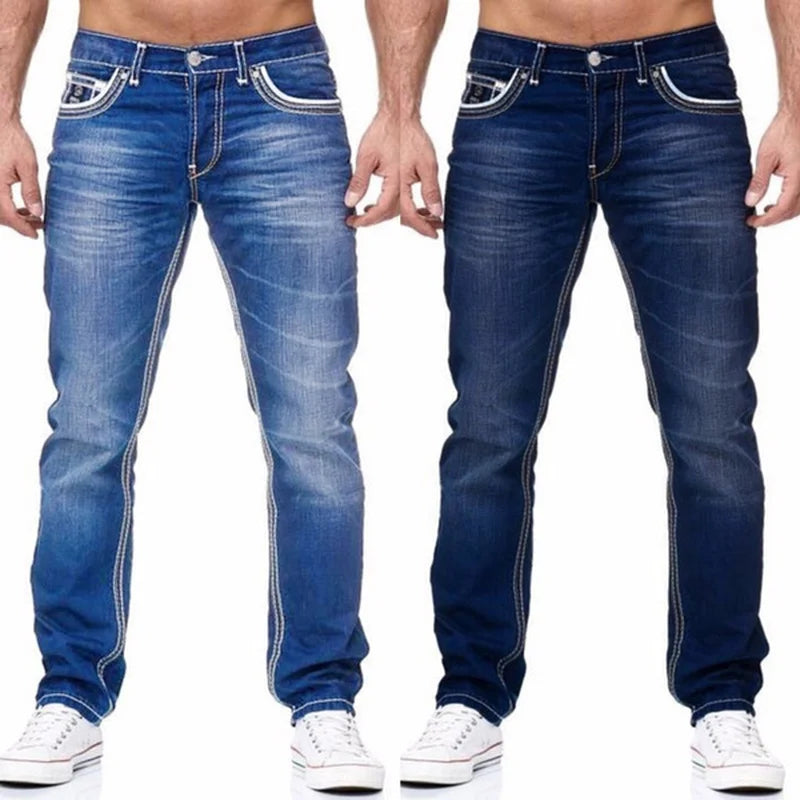 Men Jeans Solid Pockets