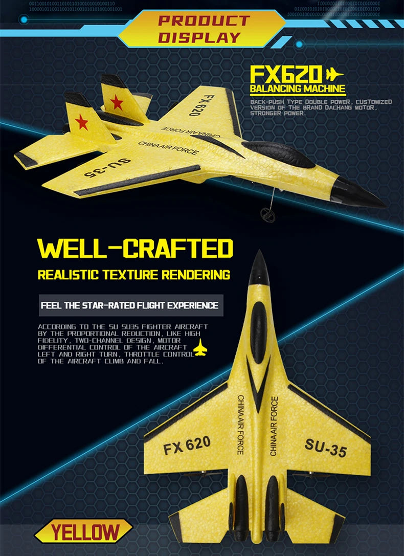 RC Foam Aircraft SU-35 Plane 2.4G Radio Control