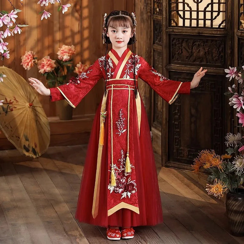 Chinese Hanfu Dress Girls Ancient Traditional
