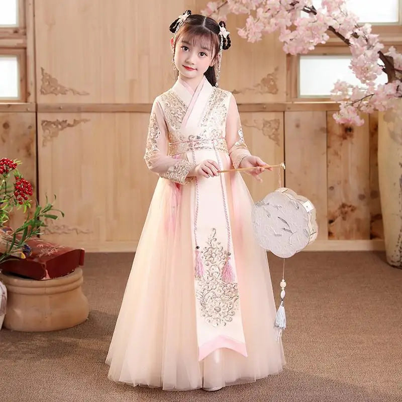 Chinese Hanfu Dress Girls Ancient Traditional