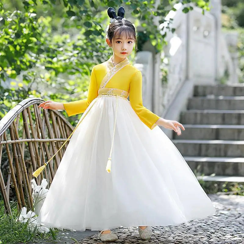 Chinese Hanfu Dress Girls Ancient Traditional