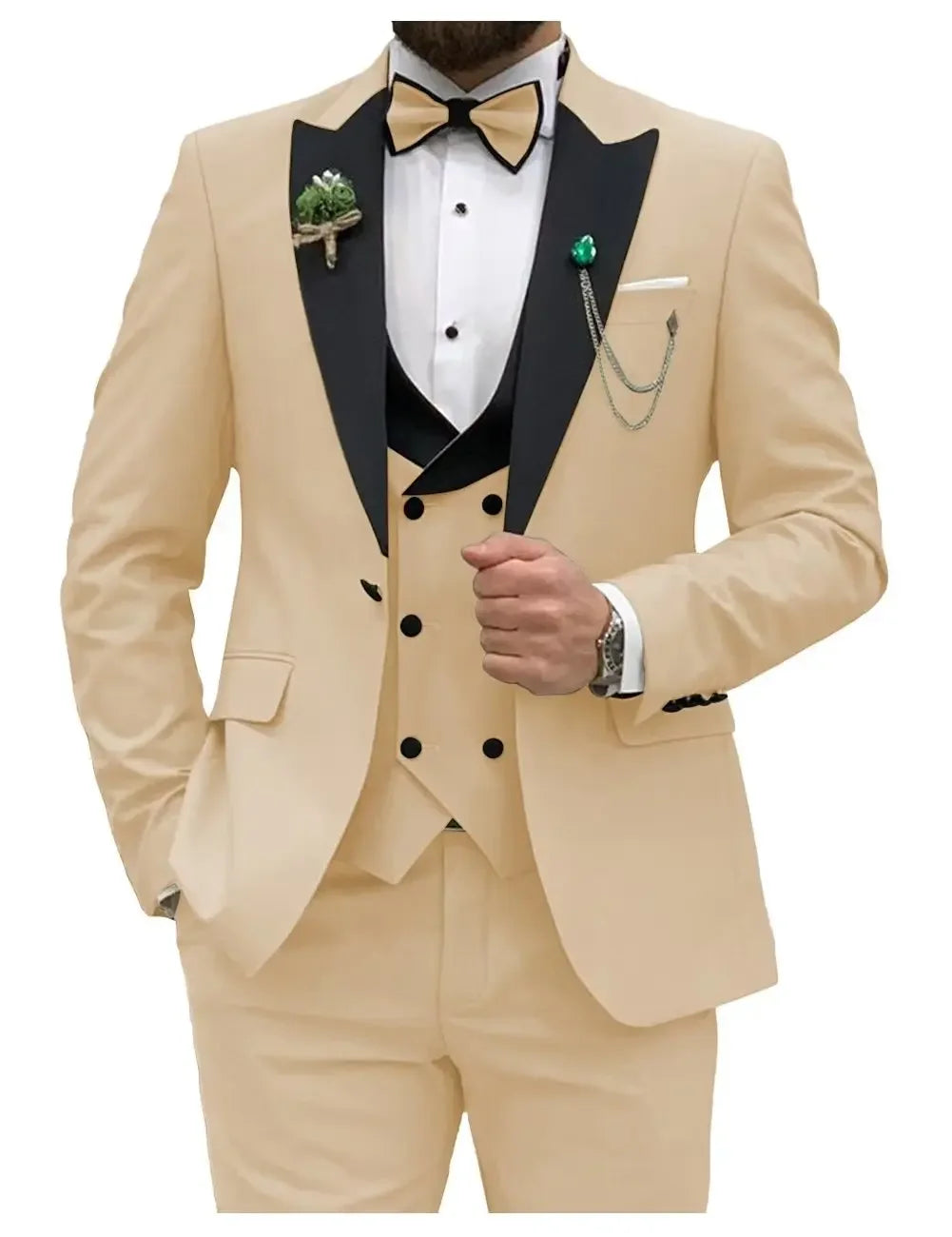 Slim Fit Men Suits  (Jacket+Vest+Pants)