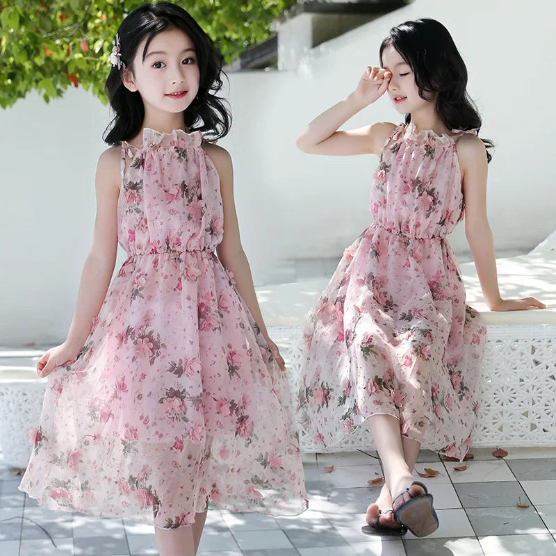 Girls Flower Dress Kids Girl