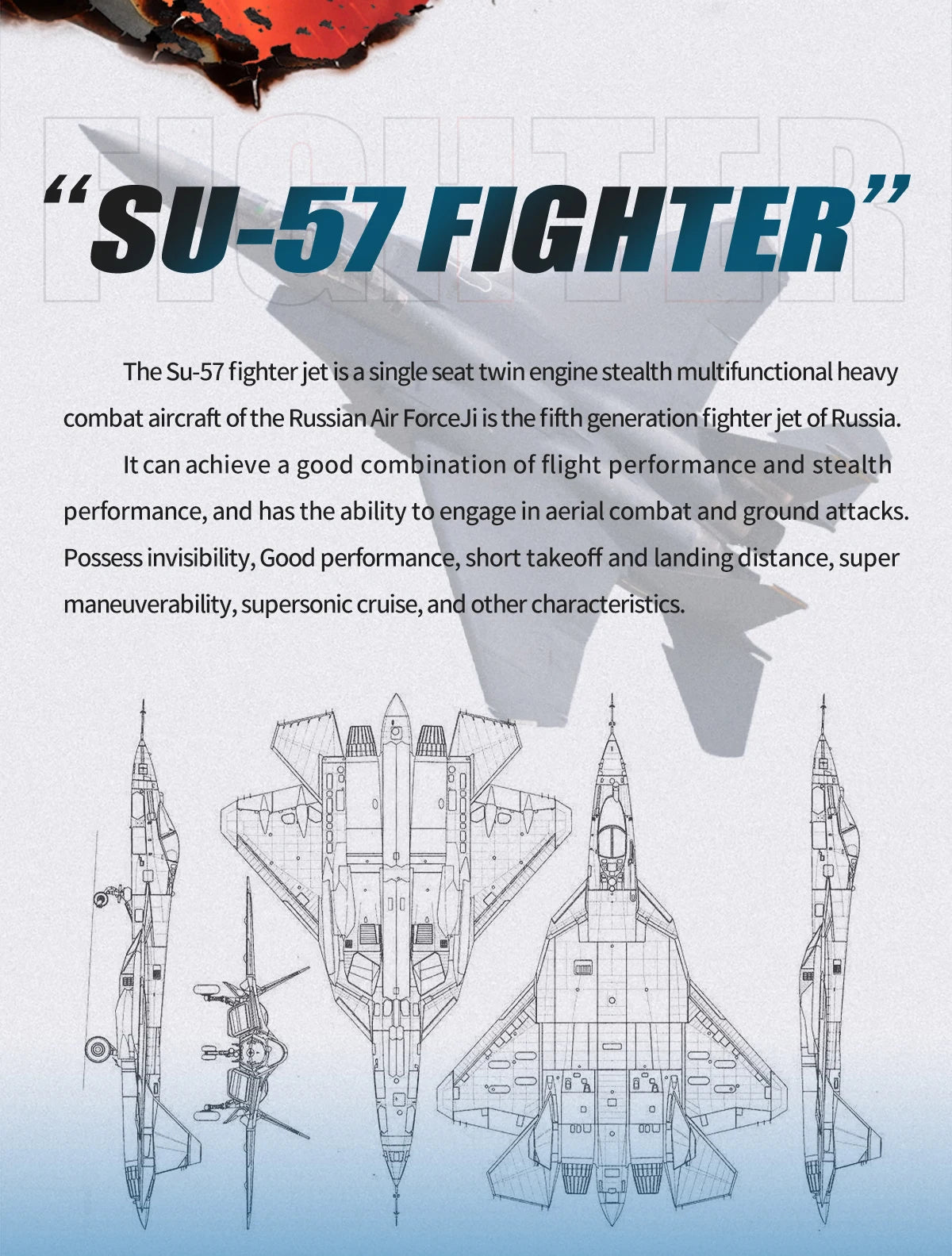 RC Foam Aircraft SU-35 Plane 2.4G Radio Control