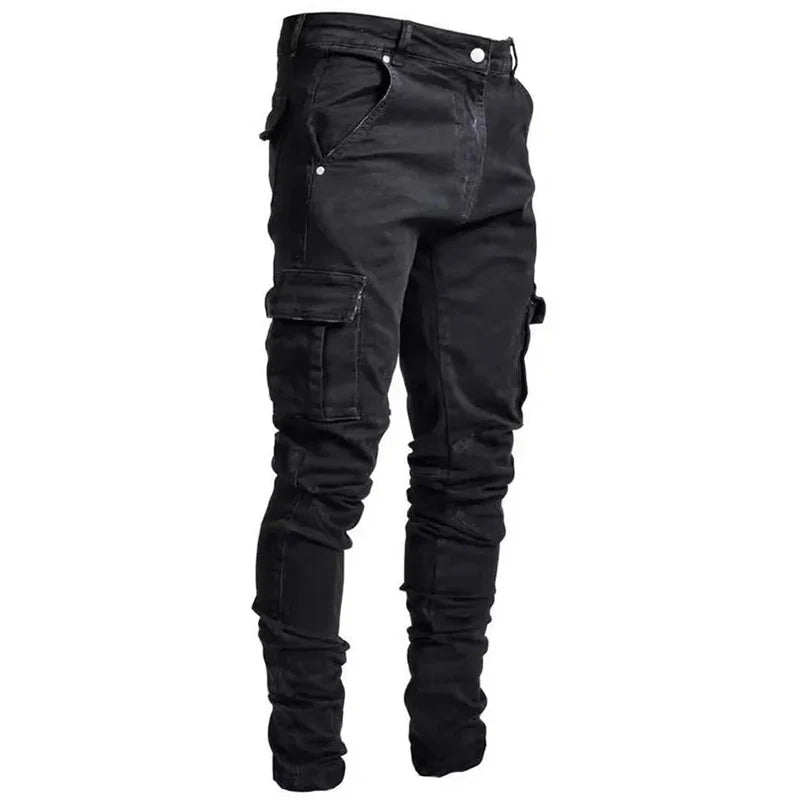 Men Street Elastic Denim Jeans