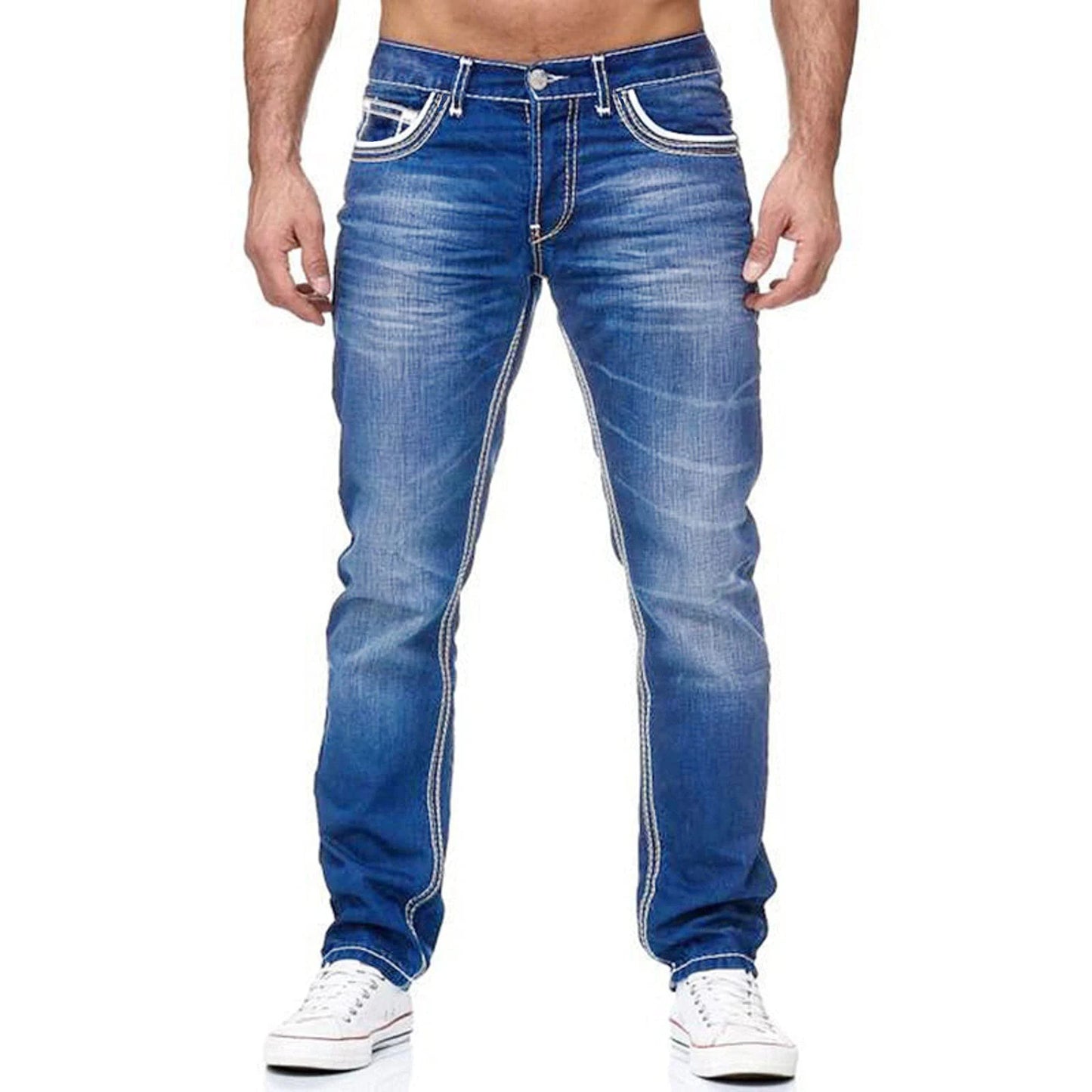 Men Jeans Solid Pockets