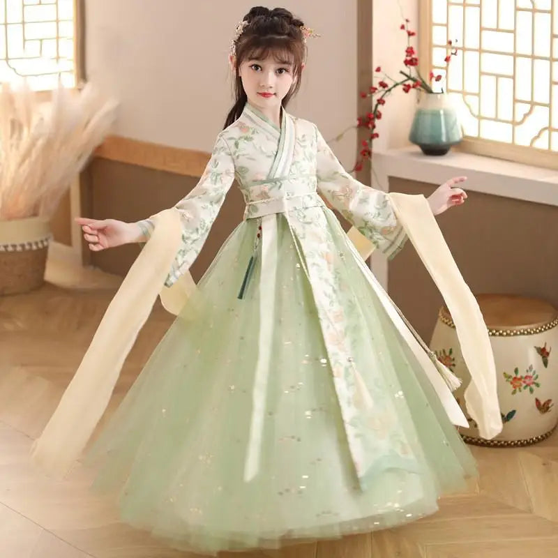 Chinese Hanfu Dress Girls Ancient Traditional