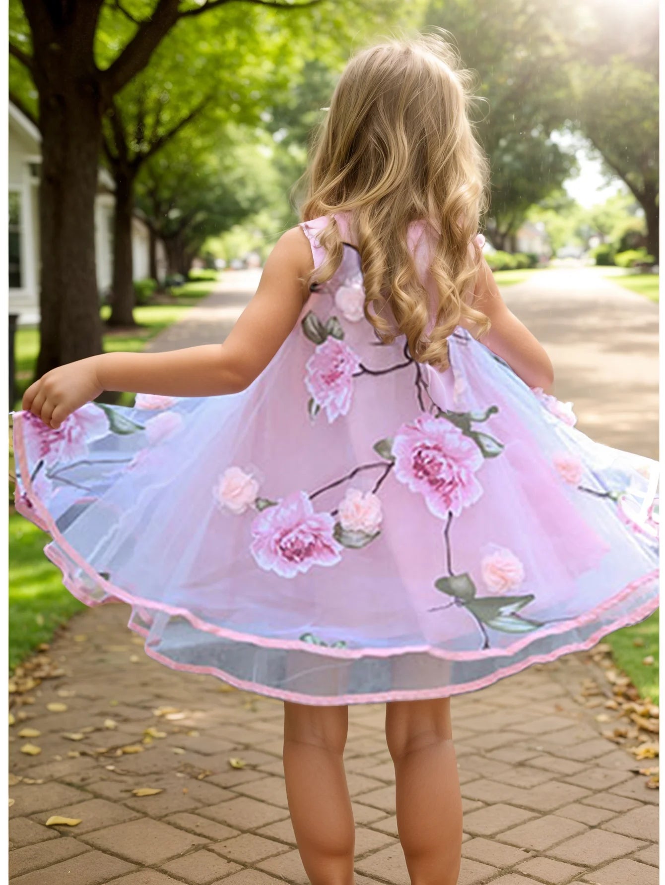 Girls Flower Dress Kids Girl