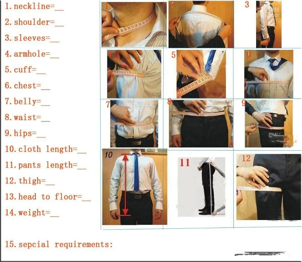 Slim Fit Men Suits  (Jacket+Vest+Pants)
