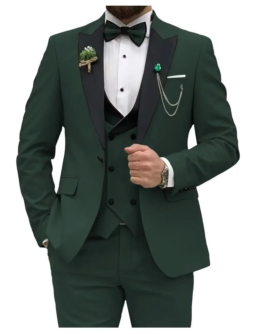 Slim Fit Men Suits  (Jacket+Vest+Pants)