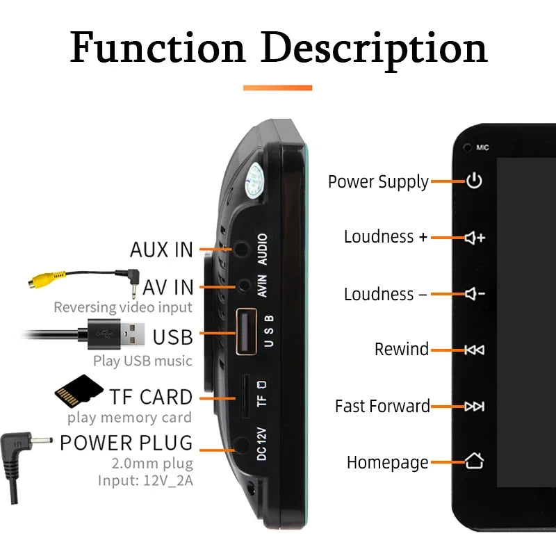 Car Radio Multimedia Video Player Wireless