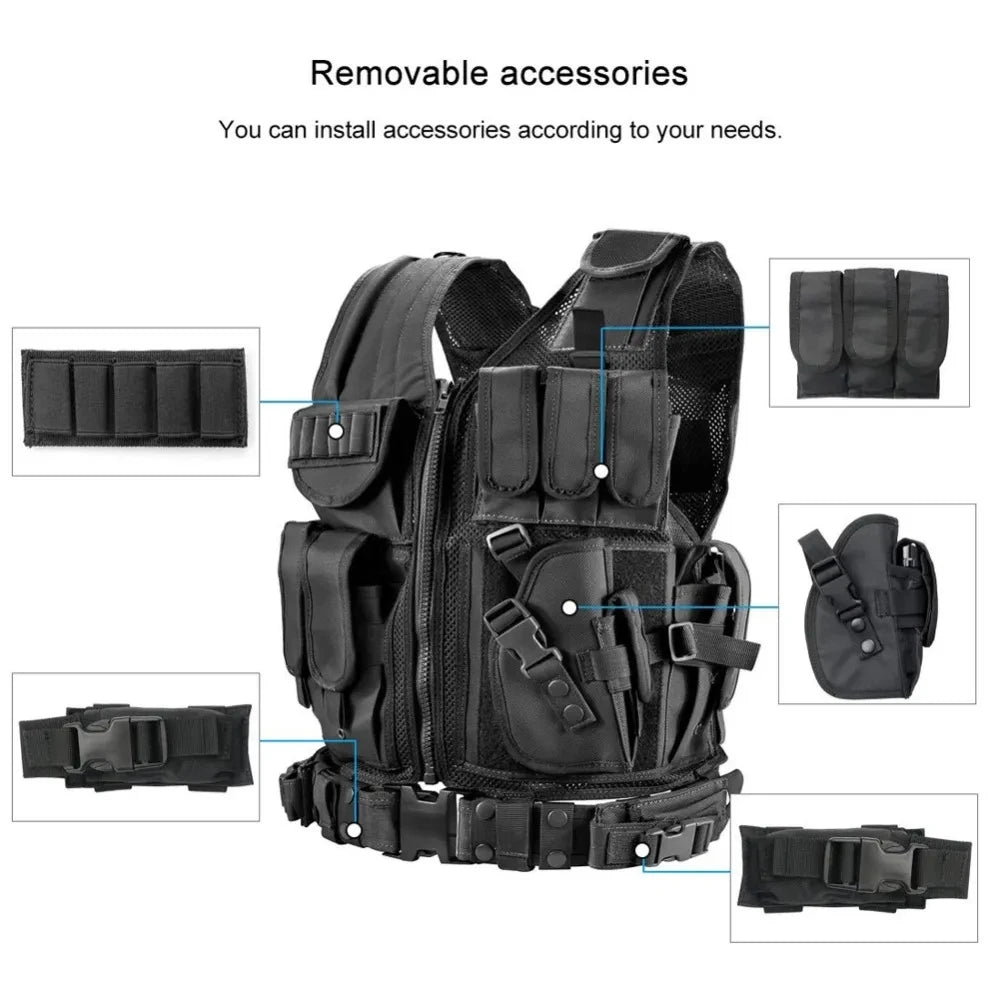 Multi-Pocket Swat Army Tactical Vest