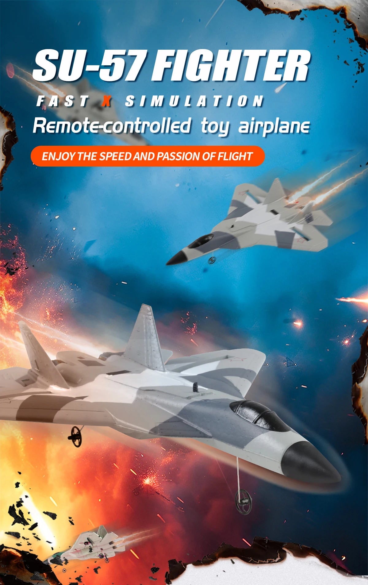 RC Foam Aircraft SU-35 Plane 2.4G Radio Control